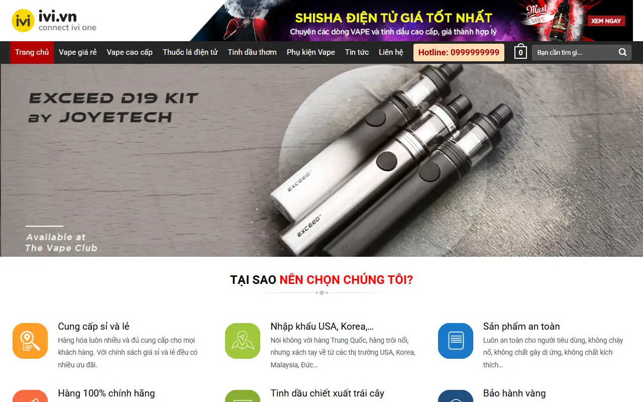 Mẫu website Thiết bị cá nhân