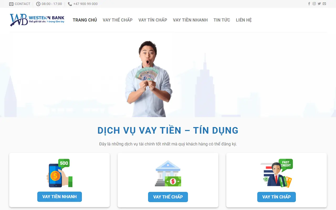 Mẫu website Tài chính