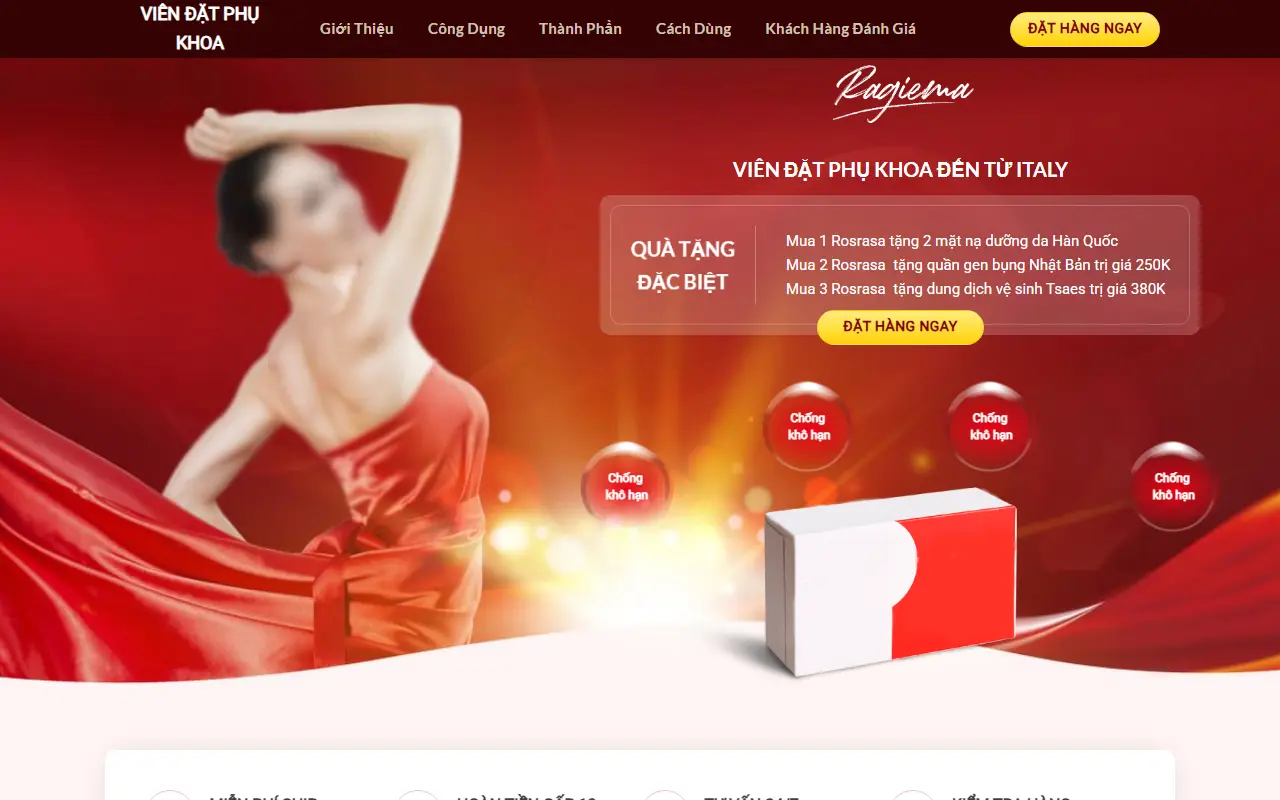 Mẫu website Viên đặt Phụ khoa