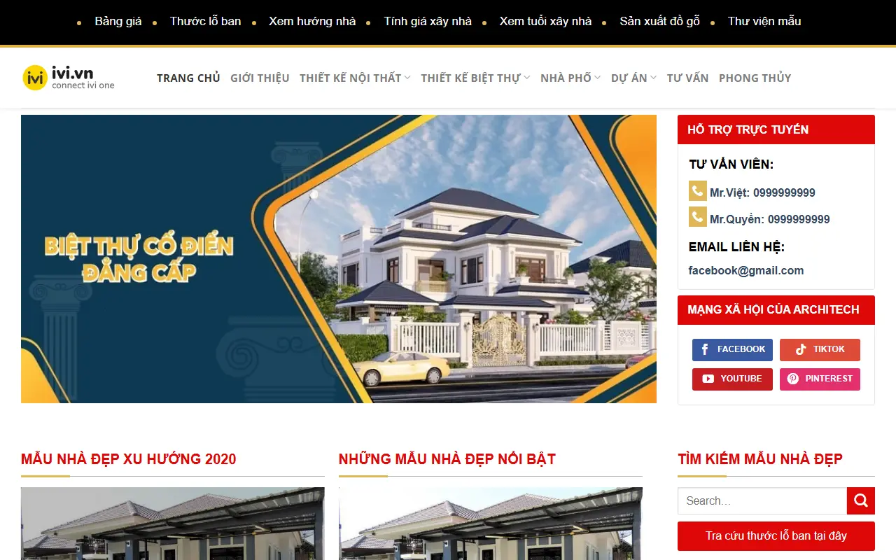 Mẫu website Xây Dựng 3