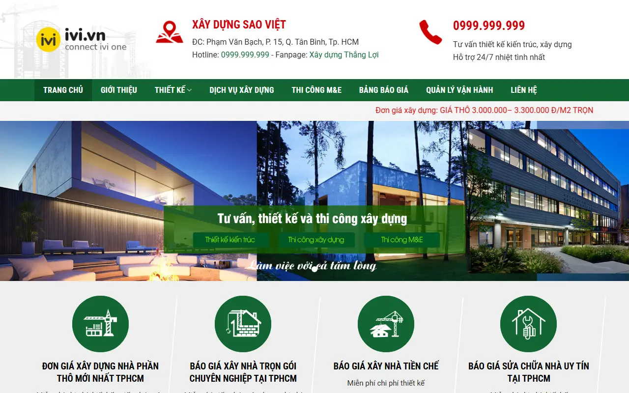 Mẫu website Xây dựng #3