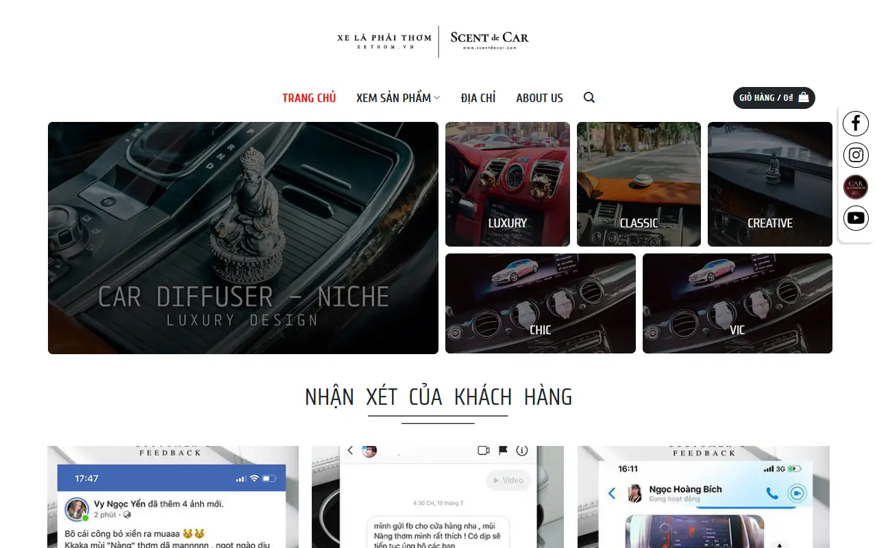 Mẫu website xethom