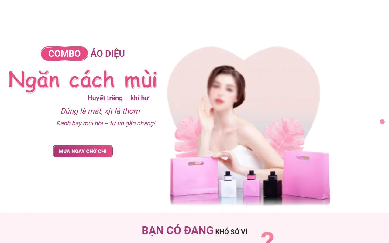 Mẫu website Nước hoa & Xịt thơm