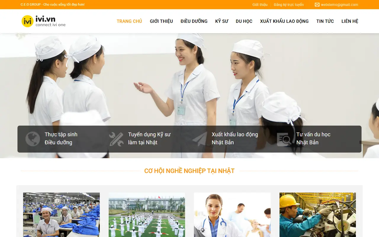 Mẫu website Xuất khẩu lao động #2