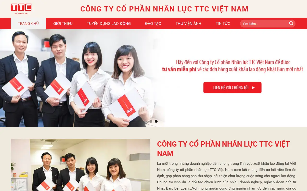 Mẫu website Nhân lực Việt Nam