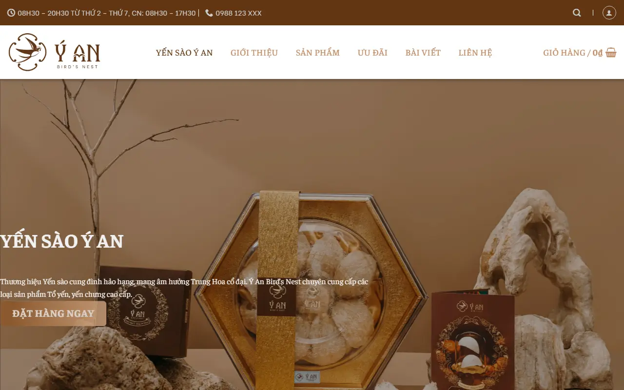 Mẫu website Yến Sào – Yến Sào