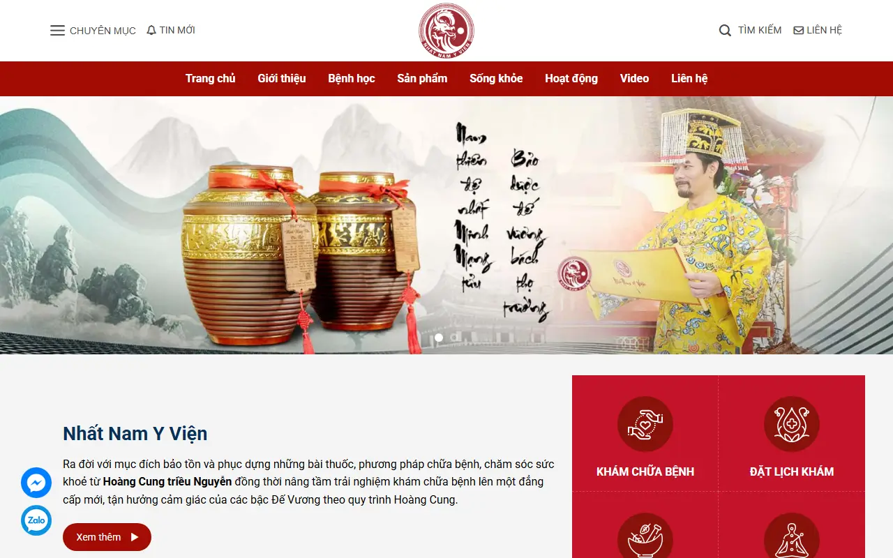 Mẫu website Phòng khám đa khoa